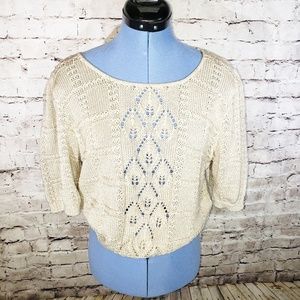 Vintage 80s Short Sleeve Knit sweater top